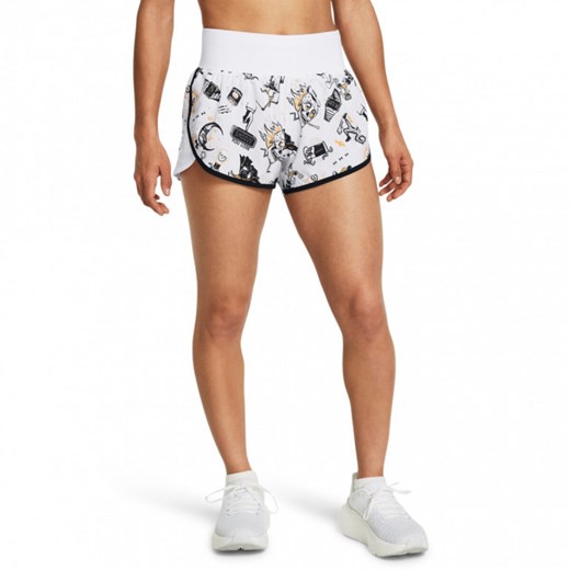 Damskie spodenki do biegania Under Armour UA We Run Fly By Elite Short - białe ze sklepu Sportstylestory.com w kategorii Szorty - zdjęcie 172284153