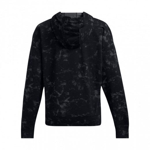 Damska bluza teningowa nierozpinana z kapturem Under Armour Project Rock W Udrground Terry HD - czarna ze sklepu Sportstylestory.com w kategorii Bluzy damskie - zdjęcie 172284382