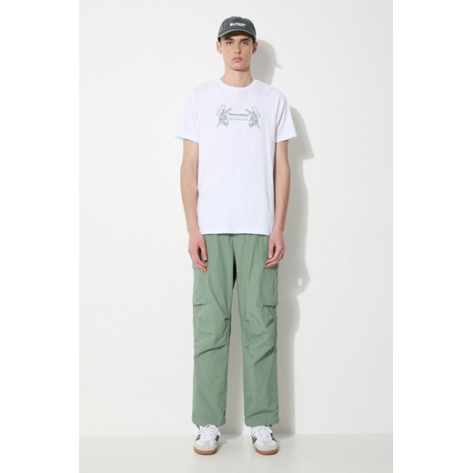 thisisneverthat spodnie bawełniane kolor zielony proste TN241WPARP02 ze sklepu PRM w kategorii Spodnie męskie - zdjęcie 172285041