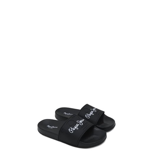 Pepe Jeans klapki męskie z tworzywa sztucznego czarne bez zapięcia