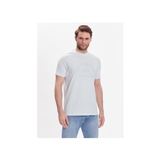 KARL LAGERFELD T-Shirt Crew Neck 755053 532224 Błękitny Regular Fit ze sklepu MODIVO w kategorii T-shirty męskie - zdjęcie 172288362
