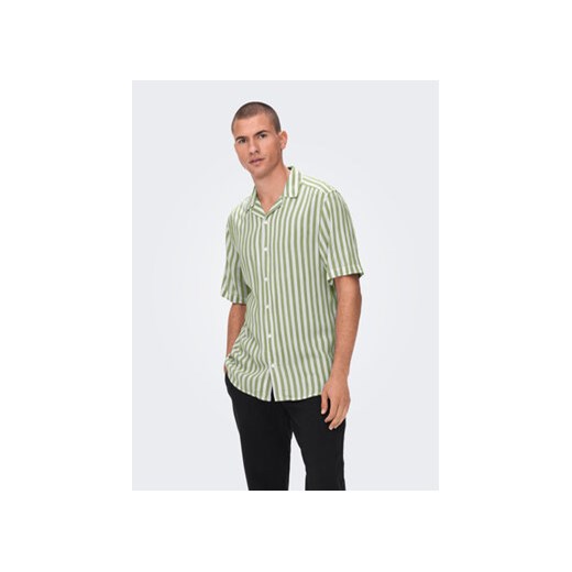 Only & Sons Koszula 22013267 Zielony Regular Fit ze sklepu MODIVO w kategorii Koszule męskie - zdjęcie 172288492