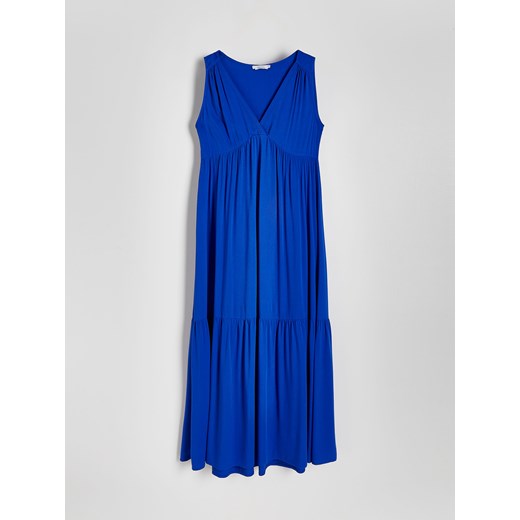 Reserved - Sukienka z wiskozy - niebieski ze sklepu Reserved w kategorii Sukienki - zdjęcie 172290813
