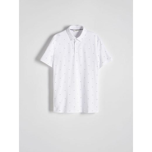 Reserved - Koszulka polo regular - biały ze sklepu Reserved w kategorii T-shirty męskie - zdjęcie 172290890