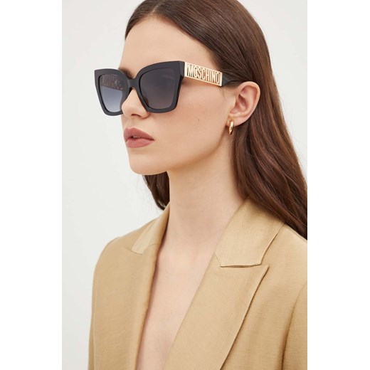 Moschino okulary przeciwsłoneczne damskie kolor czarny MOS161/S ze sklepu ANSWEAR.com w kategorii Okulary przeciwsłoneczne damskie - zdjęcie 172291244