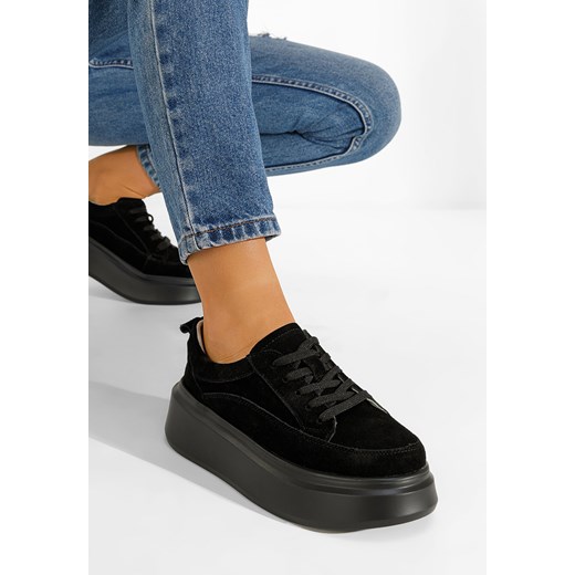 Czarne sneakersy na platformie Arara V2 ze sklepu Zapatos w kategorii Trampki damskie - zdjęcie 172291983