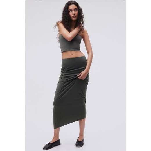 H & M - Dżersejowa spódnica ołówkowa - Zielony ze sklepu H&M w kategorii Spódnice - zdjęcie 172292322