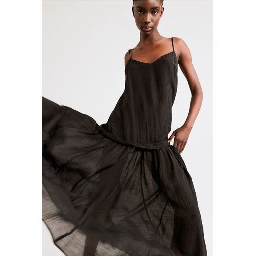 H & M - Długa sukienka na ramiączkach - Czarny ze sklepu H&M w kategorii Sukienki - zdjęcie 172292354