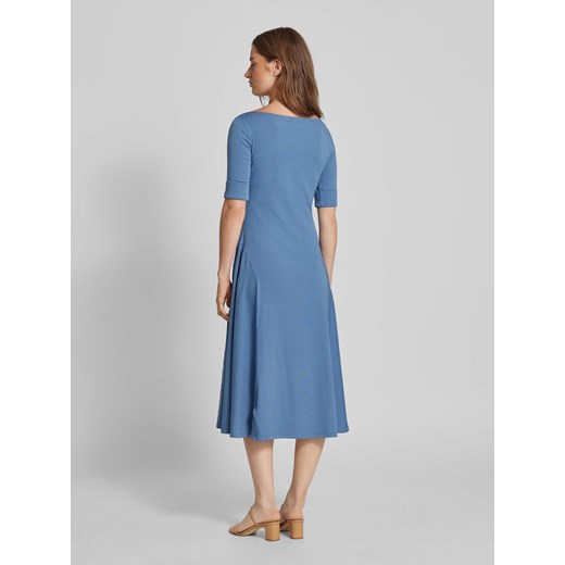 Sukienka Ralph Lauren casual niebieska z okrągłym dekoltem 