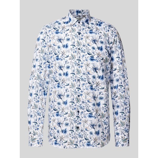 Koszula biznesowa o kroju body fit z kwiatowym wzorem model ‘Taviano’ ze sklepu Peek&Cloppenburg  w kategorii Koszule męskie - zdjęcie 172292712