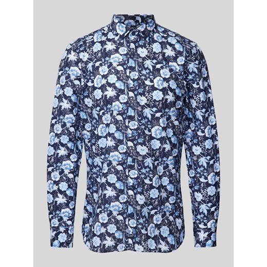 Koszula biznesowa o kroju body fit z kwiatowym wzorem model ‘Taviano’ ze sklepu Peek&Cloppenburg  w kategorii Koszule męskie - zdjęcie 172292790