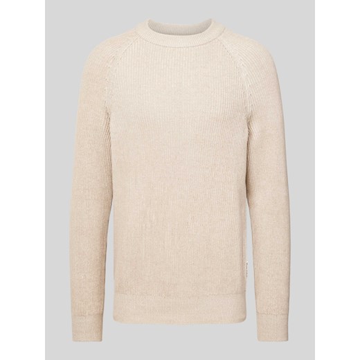 Sweter z dzianiny z efektem prążkowania ze sklepu Peek&Cloppenburg  w kategorii Swetry męskie - zdjęcie 172292794