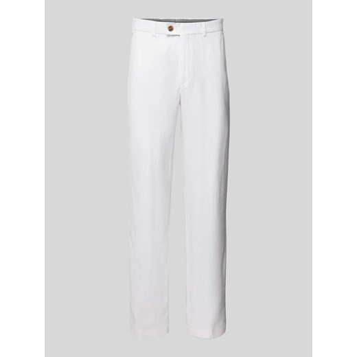 Spodnie do garnituru z lnu model ‘PARMA’ ze sklepu Peek&Cloppenburg  w kategorii Spodnie męskie - zdjęcie 172292964