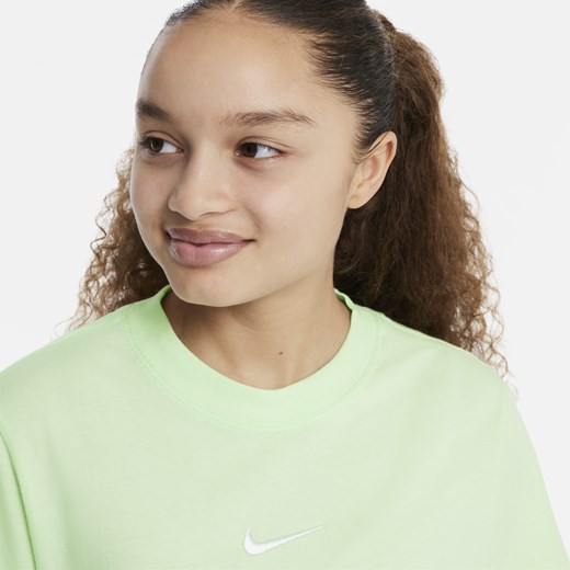 Zielona bluzka dziewczęca Nike bawełniana 