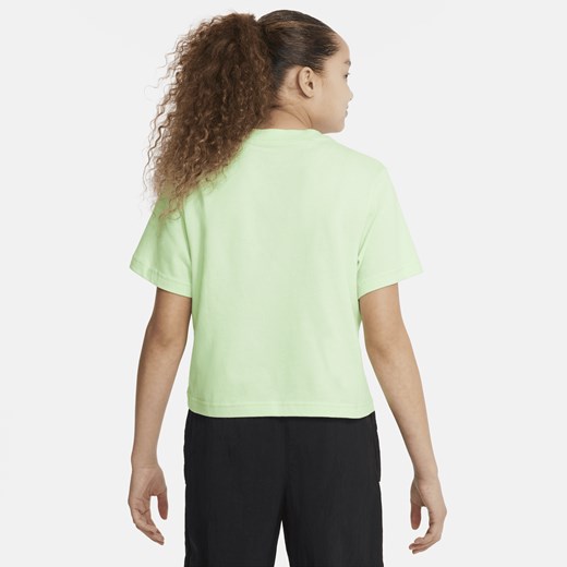 Bluzka dziewczęca Nike zielona bawełniana 