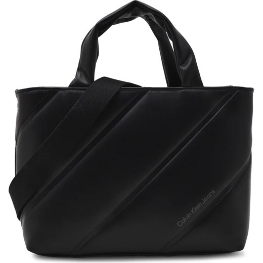 Shopper bag Calvin Klein elegancka ze skóry ekologicznej mieszcząca a8 