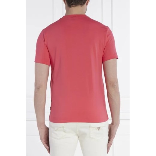 T-shirt męski BOSS HUGO na lato czerwony z krótkim rękawem 