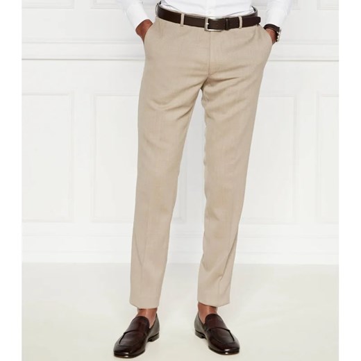 Oscar Jacobson Wełniane spodnie Denz | Slim Fit ze sklepu Gomez Fashion Store w kategorii Spodnie męskie - zdjęcie 172295451