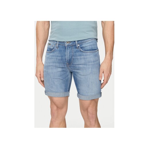 Pepe Jeans Szorty jeansowe Slim Short PM801080MN8 Niebieski Slim Fit ze sklepu MODIVO w kategorii Spodenki męskie - zdjęcie 172296764