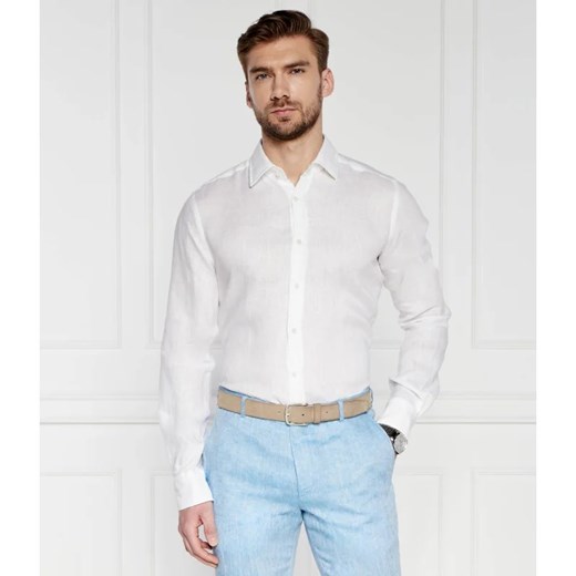 Windsor Lniana koszula Lapo-W | Shaped fit ze sklepu Gomez Fashion Store w kategorii Koszule męskie - zdjęcie 172299141