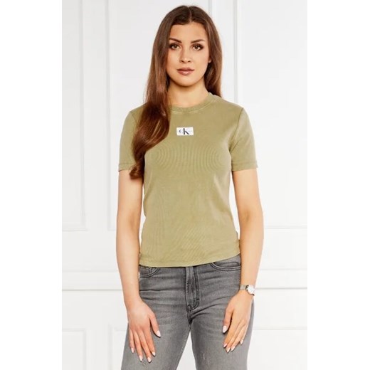 CALVIN KLEIN JEANS T-shirt LABEL WASHED RIB SLIM TEE | Regular Fit XL Gomez Fashion Store