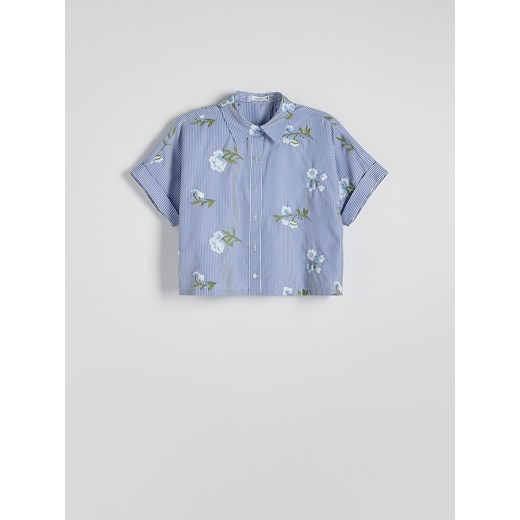 Reserved - Koszula z haftowanymi aplikacjami - wielobarwny ze sklepu Reserved w kategorii Koszule damskie - zdjęcie 172300703