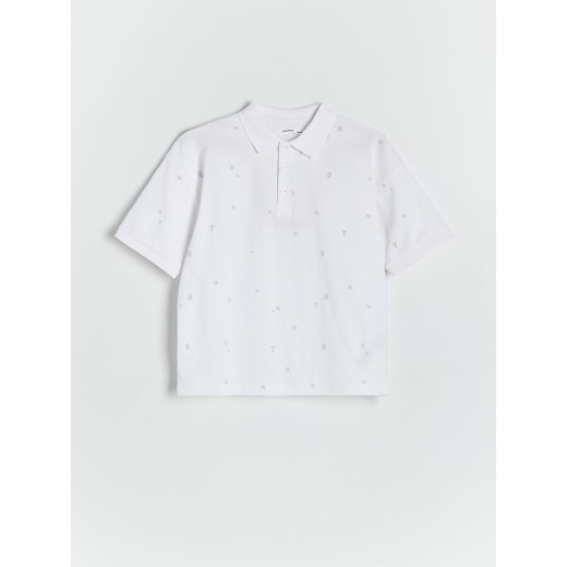 Reserved - T-shirt polo - biały ze sklepu Reserved w kategorii T-shirty chłopięce - zdjęcie 172300974