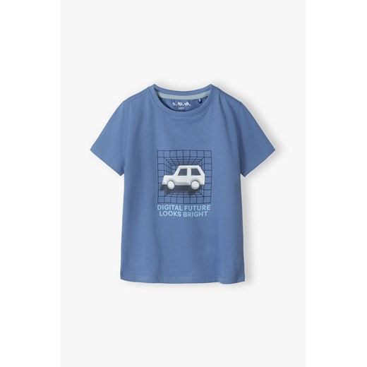 Niebieski t-shirt z bawełny dla chłopca - auto - 5.10.15. 5.10.15. 122 5.10.15