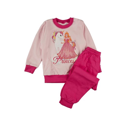 Dziewczęca jasnoróżowa piżama z nadrukiem Tup Tup Princess ze sklepu 5.10.15 w kategorii Piżamy dziecięce - zdjęcie 172301944