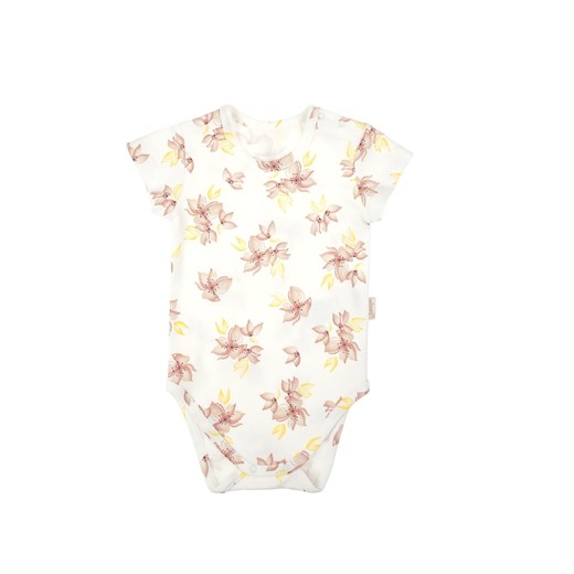Bawełniane body krótki rękaw w kwiatki dla dziewczynki ze sklepu 5.10.15 w kategorii Body niemowlęce - zdjęcie 172301972