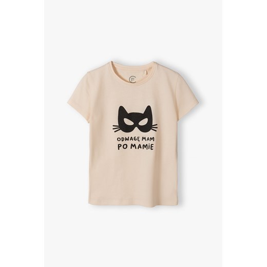 T-shirt dziewczęcy z napisem - Odwagę mam po mamie Family Concept By 5.10.15. 98 5.10.15