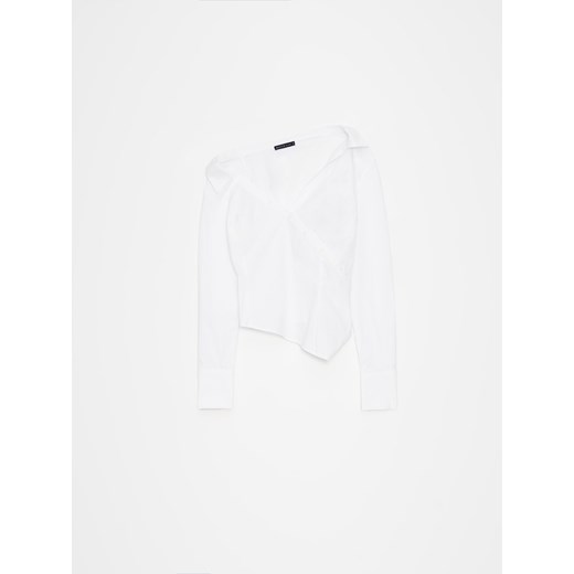 Mohito - Bluzka z asymetrycznym dekoltem - biały ze sklepu Mohito w kategorii Bluzki damskie - zdjęcie 172302903