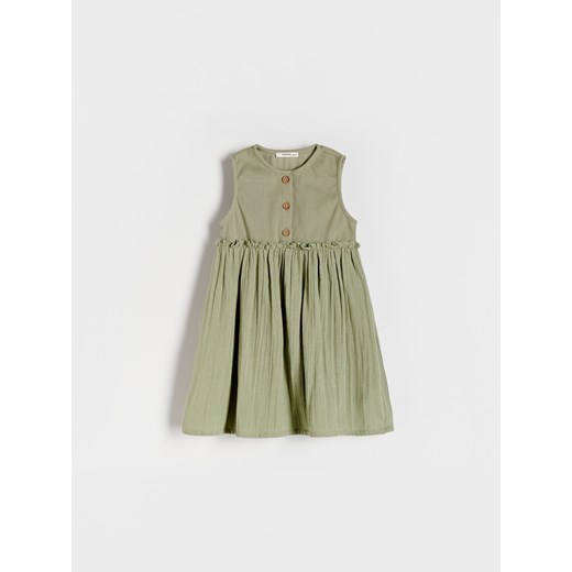Reserved - Sukienka bez rękawów - oliwkowy ze sklepu Reserved w kategorii Sukienki niemowlęce - zdjęcie 172303662