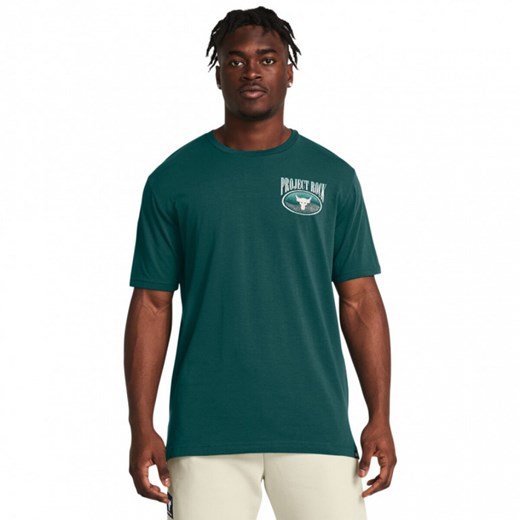 Męska koszulka treningowa Under Armour Project Rock Day Grphc SS - zielona ze sklepu Sportstylestory.com w kategorii T-shirty męskie - zdjęcie 172304922