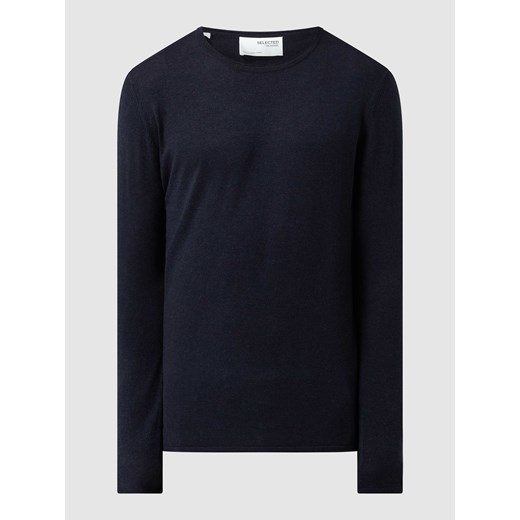 Sweter z mieszanki bawełny ekologicznej model ‘Rome’ Selected Homme M Peek&Cloppenburg 