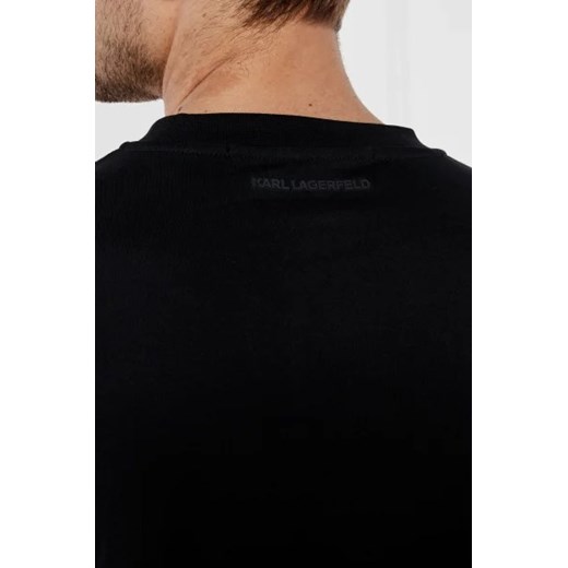 T-shirt męski Karl Lagerfeld czarny bawełniany 