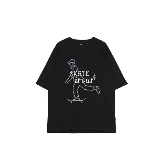 Cropp - T-shirt z pixelowym nadrukiem - czarny ze sklepu Cropp w kategorii T-shirty męskie - zdjęcie 172306142