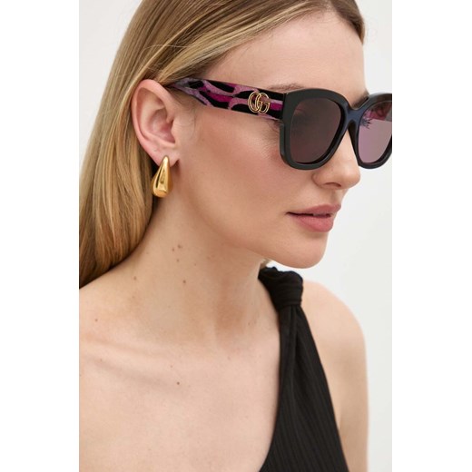 Gucci okulary przeciwsłoneczne damskie kolor czarny ze sklepu ANSWEAR.com w kategorii Okulary przeciwsłoneczne damskie - zdjęcie 172308781