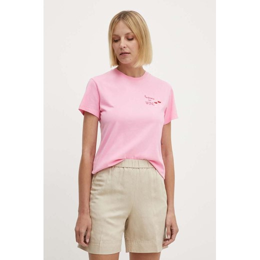 MC2 Saint Barth t-shirt bawełniany kolor różowy ze sklepu ANSWEAR.com w kategorii Bluzki damskie - zdjęcie 172308843