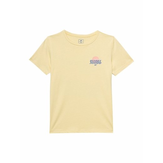 Żółty t-shirt chłopięce 4F 