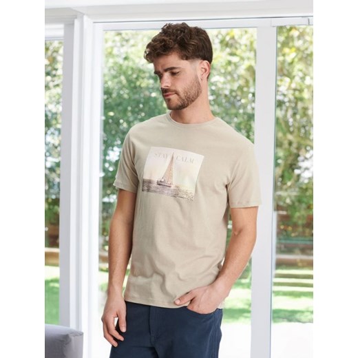Sinsay - Koszulka z nadrukiem - zielony ze sklepu Sinsay w kategorii T-shirty męskie - zdjęcie 172312223
