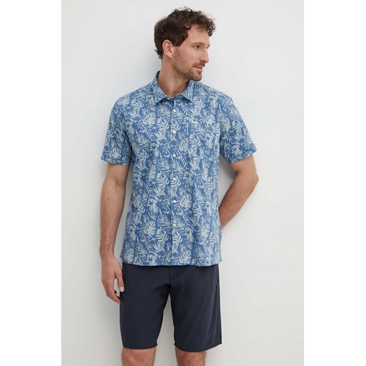 Barbour koszula bawełniana Shirt Dept - Summer męska kolor niebieski regular z kołnierzykiem klasycznym MSH5425 ze sklepu ANSWEAR.com w kategorii Koszule męskie - zdjęcie 172314784