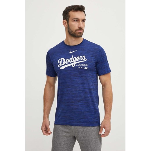 Nike t-shirt Los Angeles Dodgers męski kolor niebieski z nadrukiem ze sklepu ANSWEAR.com w kategorii T-shirty męskie - zdjęcie 172315544