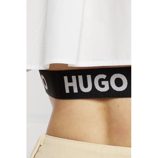 Bluzka damska Hugo Boss z okrągłym dekoltem z krótkimi rękawami 