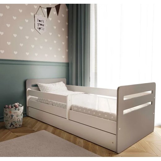 Łóżko dziecięce z barierką Candy 2X mix 80x180 - szare Elior One Size Edinos.pl