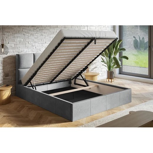 Tapicerowane łóżko dwuosobowe 140x200 Nikos 3X - 36 kolorów Elior One Size Edinos.pl