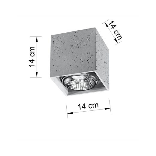 Betonowy plafon w stylu industrialnym - EX577-Valdi Lumes One Size Edinos.pl
