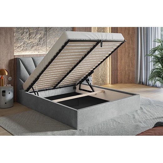 Jednoosobowe łóżko z zagłówkiem 120x200 Senti 3X - 36 kolorów Elior One Size Edinos.pl