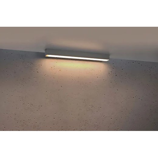 Srebrny podłużny plafon z modułem LED 4000 K - EX626-Pini Lumes One Size Edinos.pl