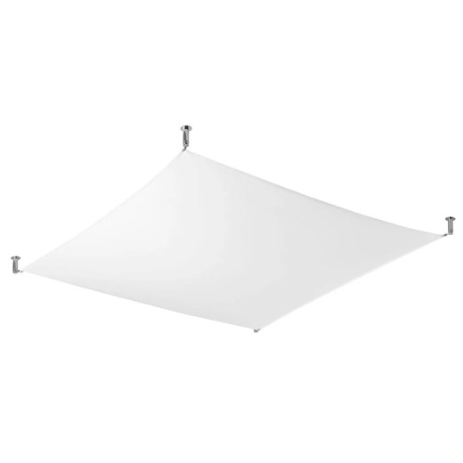 Biały nowoczesny plafon z tkaniny 140x140 cm - EX660-Luni ze sklepu Edinos.pl w kategorii Lampy sufitowe - zdjęcie 172319241